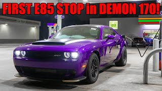 DEMON 170 FIRST IMPRESSIONS! (FIRST E85 STOP and FIRST STREET RACE in a Demon 170!)