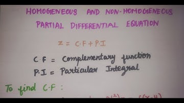 Homogeneous and Non homogeneous partial differential equation | Engineering Mathematics M3 | English