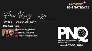 Celebrity Mia Ruiz  |  2028 Setter  |  PACIFIC NORTHWEST QUALIFIER (March 28-30, 2026) Wealth