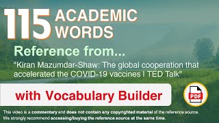 Celebrity 115 Academic Words Ref from "The global cooperation that accelerated the COVID-19 vaccines | TED" Wealth