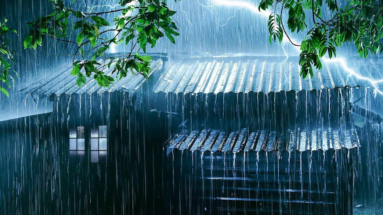 Fall Asleep With The Soothing Sounds Of Rain And Thunder | Brown Noise for Instant Sleep - ASMR