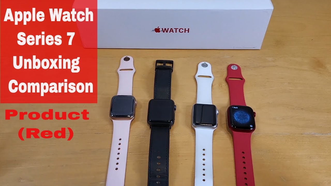 Apple Watch Series 7 Product (Red) Unboxing, Comparison, & Impression 2022   HD 1080p