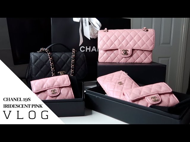 Chanel Card Holder on Chain Light Pink 22c Caviar ~ Unboxing & Review 