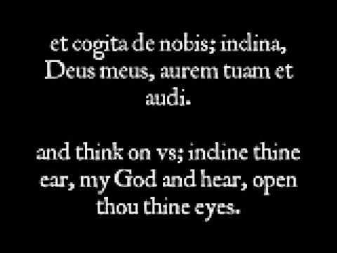 Aspice, Domine, de sancta tua - William Byrd Cantiones Sacrae (1589) Latin with English transliteration