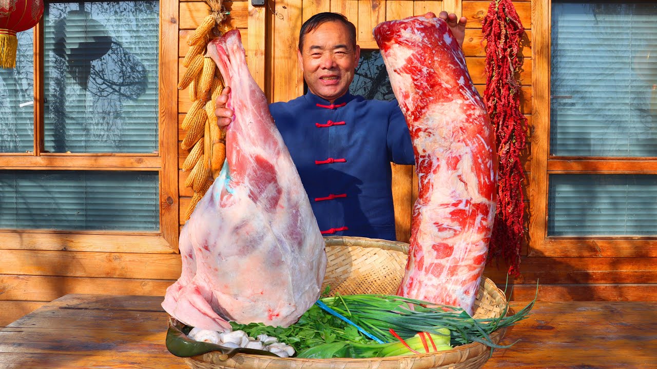 Полностью зелёный хот-пот?! Редкое остро-онемляющее пиршество с говядиной и бараниной!