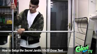 How to setup a Secret Jardin 10x20 grow tent(http://www.gianthydro.com The Secret Jardin 10x20 is the largest grow tent on the market available. It is 10' wide and 20' long, yet comes in an easy to assemble ..., 2011-10-31T17:59:47.000Z)