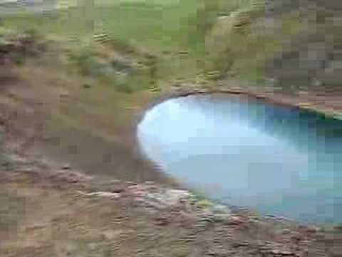 THE EXPLOSION CRATER IN ICELAND