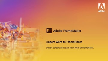 Smoother import of Word files in Adobe FrameMaker