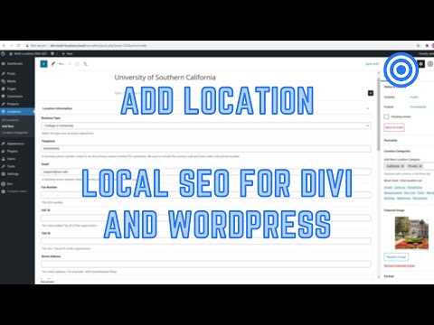 Add Location For Local SEO With Divi & WordPress