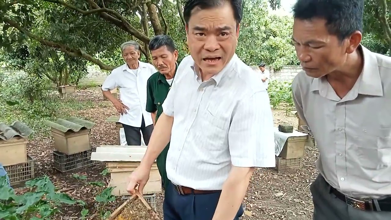 Chuyên gia ong hàng đầu Việt Nam, Trương Anh Tuấn thực địa công tác nuôi ong tại địa phương