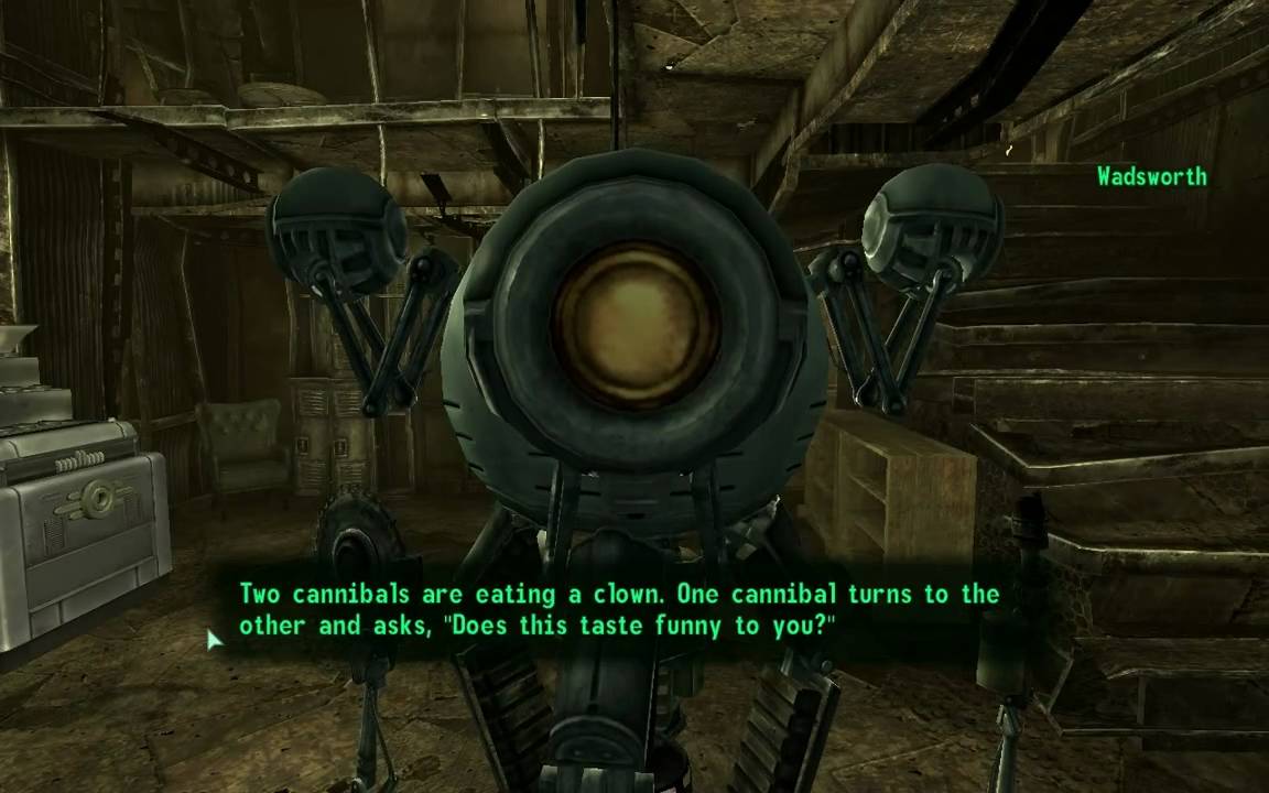 Fallout 3: Wadsworth's Jokes - YouTube.