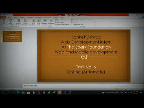 Task(Automated) |Web Development| Task 6| The Sparks Foundation| Sanket Devray