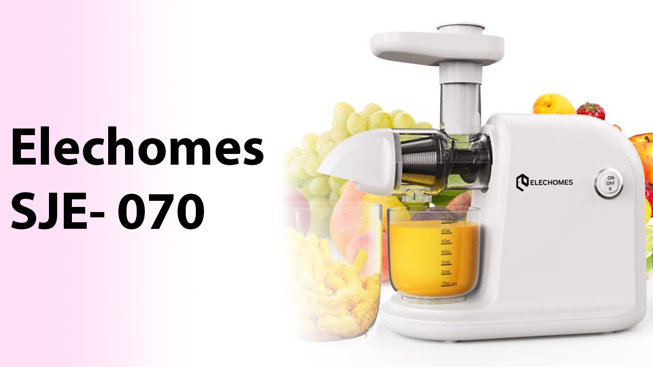 Estrattore Di Succo A Freddo ELECHOMES - 150W Silenzioso, Funzione Inversa, Senza BPA, Per Frutta E Verdura
