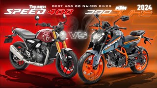 NEW 2024 KTM DUKE 390 vs TRIUMPH SPEED 400 ┃ Best Newcomer 400cc