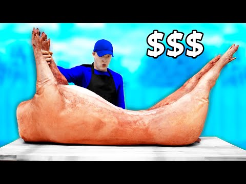 وصفة لحم الخنزير الضخم 100 كغ طبخ وتناول الخنازير الكبيرة  