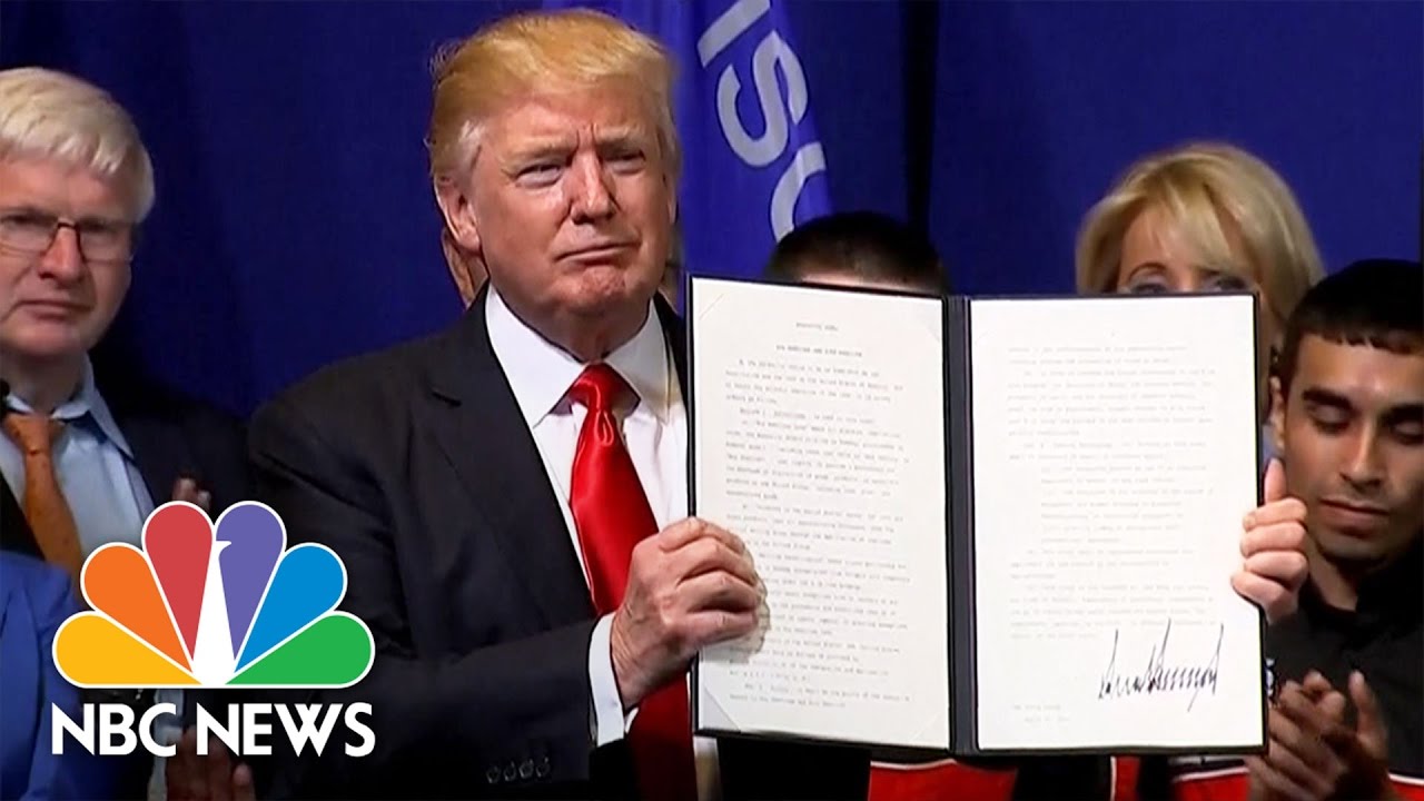 Donald Trump Signs 'Buy American, Hire American' Executive Order | NBC News