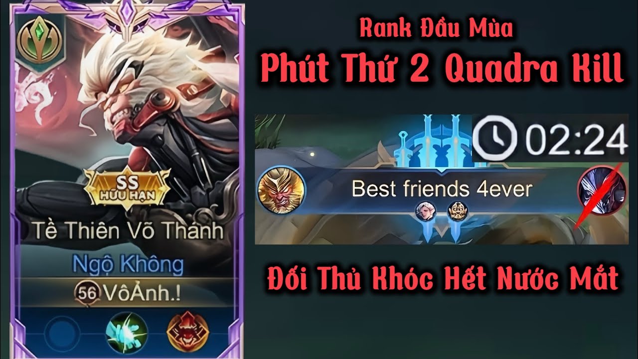 Rank Đầu Mùa, Phút Thứ 2 Được Quadra Kill Khiến Team Bạn Chỉ Biết Khóc Và Chịu Trận😱