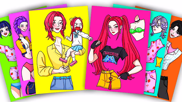 HAPPY FAMILY of HUNTRIX and SAJA BOYS - KPOP DEMON HUNTERS | sticker book diy