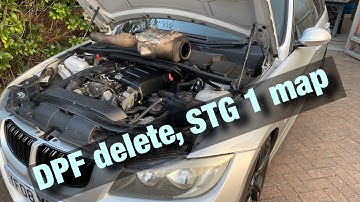 BMW e91, e92, e90, 330d, m57, DPF downpipe delete and STG 1 remap