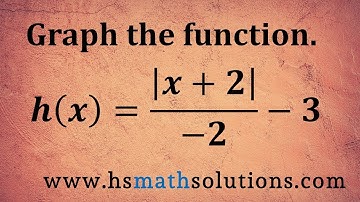 Graphing an Absolute Value Function (Example)