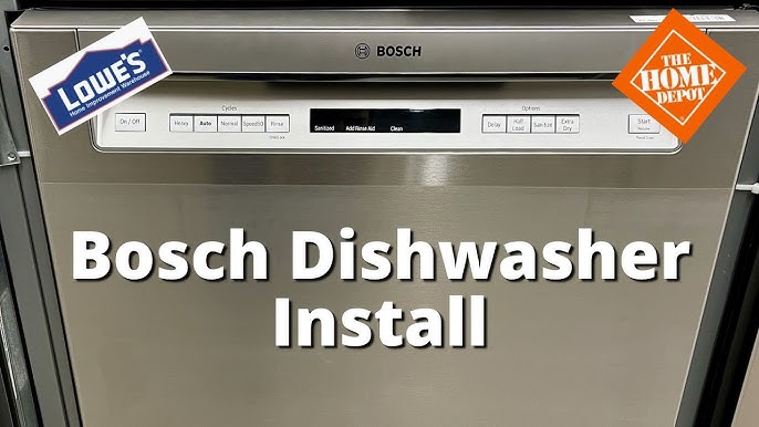 Bosch Dishwasher Installation 300 Series Dishwasher 24'' Stainless steel  SHEM63W55N 