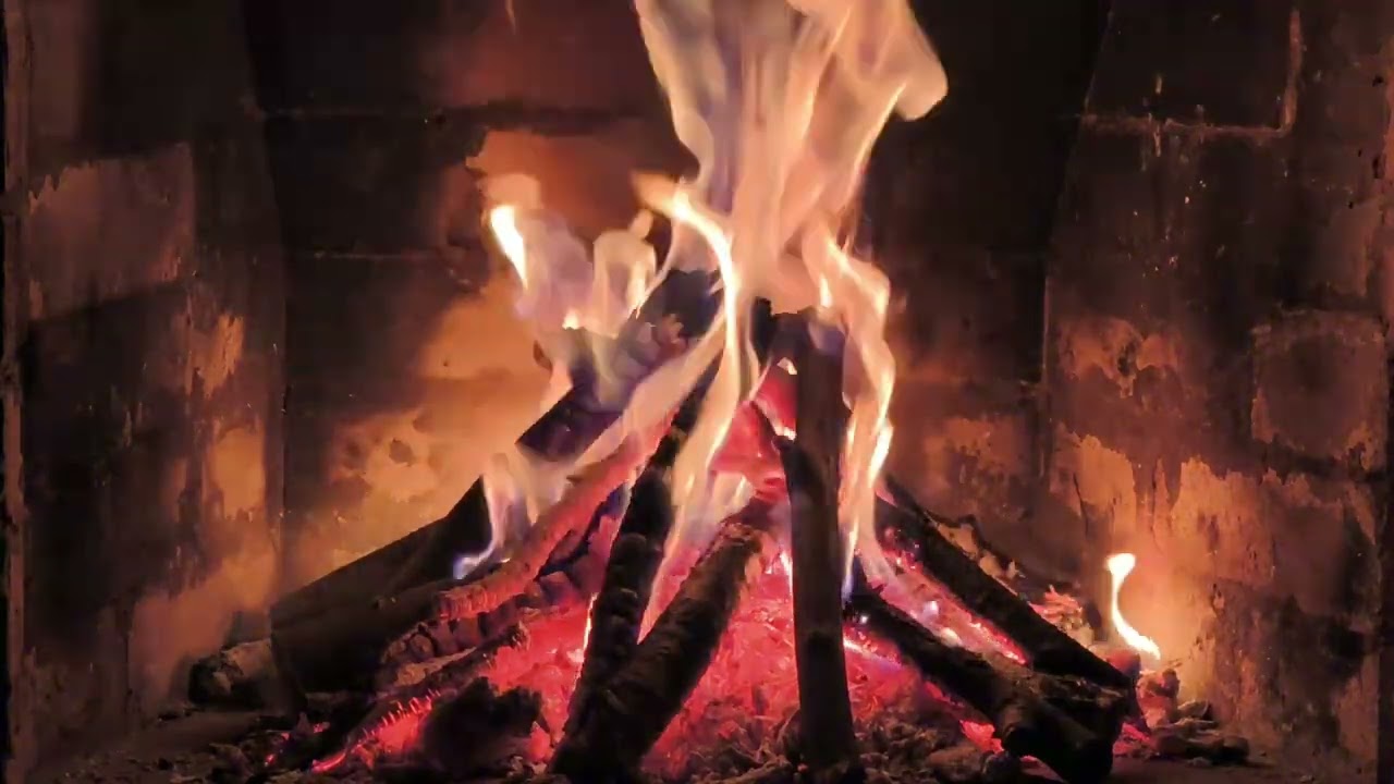 Natural Fireplace Ambience | Real Fire, Crackling Logs & Warm Glow