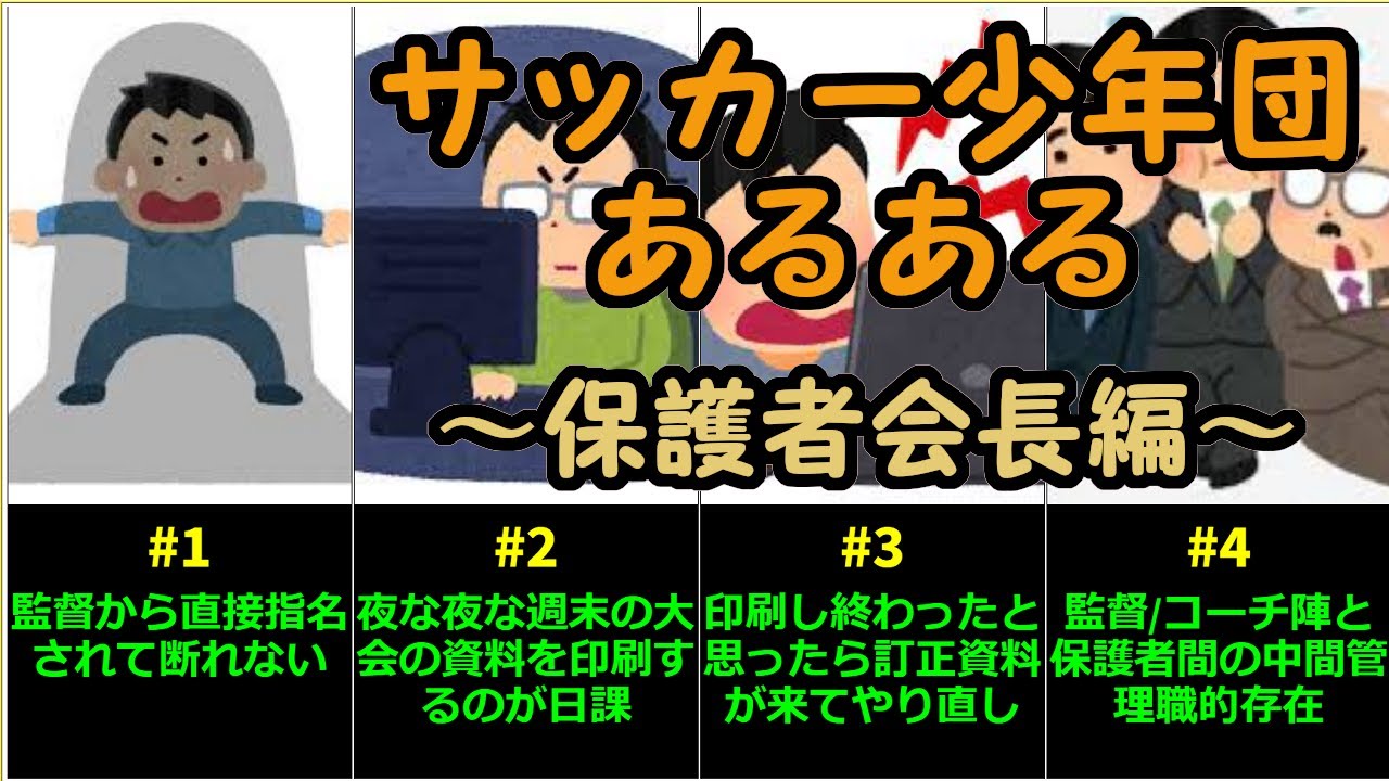 サッカー少年団あるある 保護者会長編 細かすぎる けど共感できる Youtube