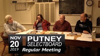 Putney Selectboard Mtg 11/20/19