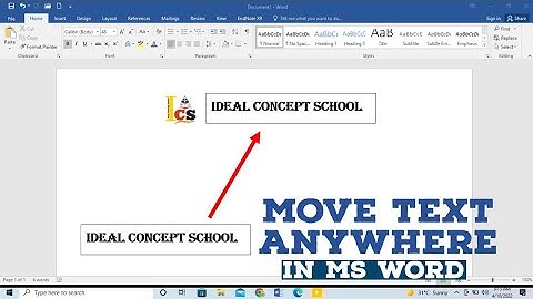 How To Move Text Freely Anywhere In MS Word. Move Text in MS Word Document