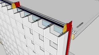 Unitised Curtain Wall System with Box Louver