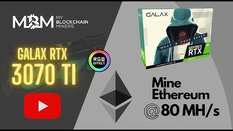GPU for Mining | GALAX GeForce RTX 3070 Ti SG by MBMiners | Best Cryptocurrency Miner in India