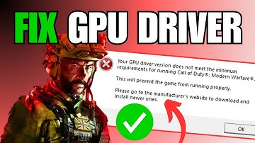 FIX Warzone 3 GPU Driver Version Error Message
