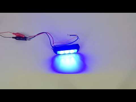 Стробоскоп 3 світлодіода тонкий. Синій колір, видео 1