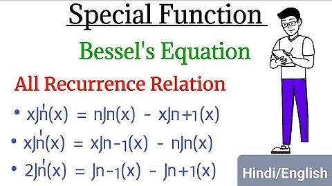 🔴Recurrence Relation for Bessel