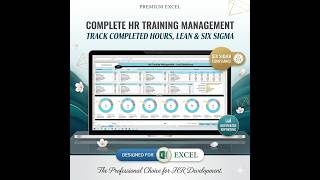 👩💼 HR Excel Dashboard | Training Tracker | Skillset KPI | Training Hours Tracker | Lean Six Sigma