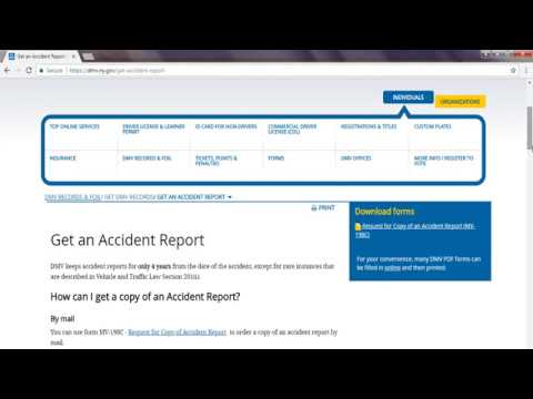 DMV Information of accident report NYC