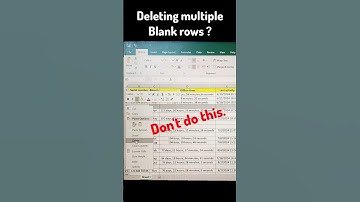How to delete blank rows in excel | remove blank rows in excel #excel #shorts #trending #exceltips