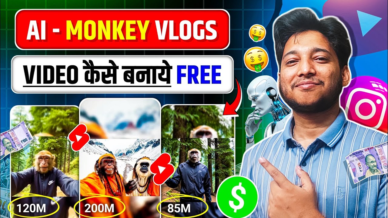 Ai Monkey Vlogs Kaise Banaye | Monkey Vlogs Video Kaise Banaye | How To Make Monkey Vlog With Ai