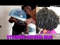Steaming and Deep Conditioning my Natural Hair  (4 TYPE)