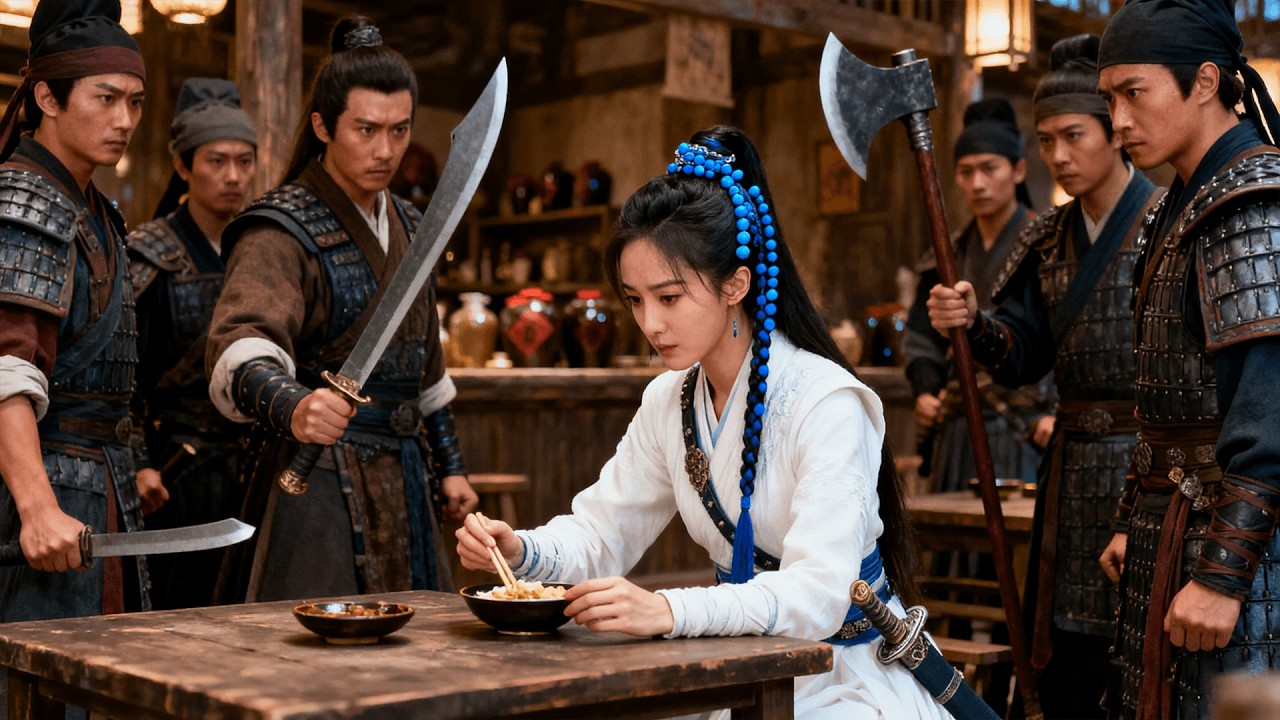 100山賊伏擊少女，怎料少女身懷絕技，吊打山賊！ #功夫 #kungfu