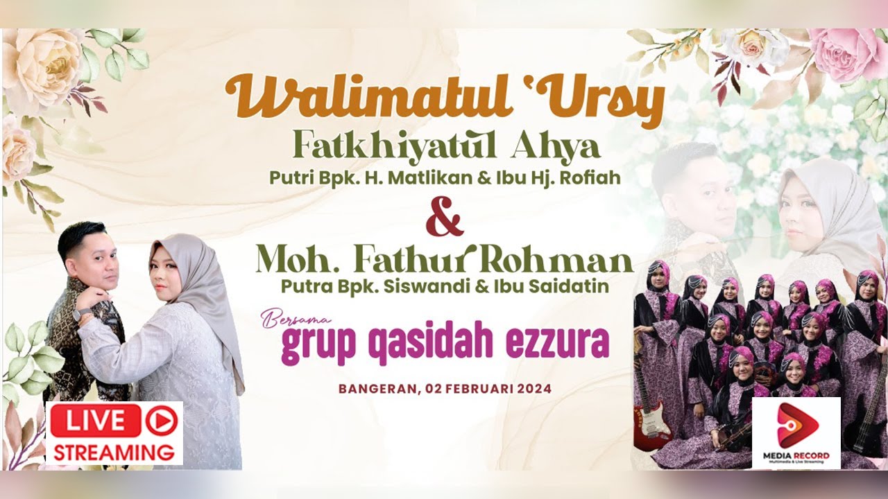 🔴 LIVE QOSIDAH EZZURA DALAM RANGA WALIMATUR URSY FATKHIYATUL AHYA & MOH. FATHUR ROHMAN || 02/02/2024