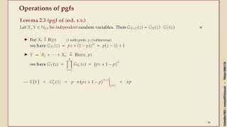 Algorithms of Bioinformatics (Winter 2025-26) 2-7 Probability Generating Functions Part 2