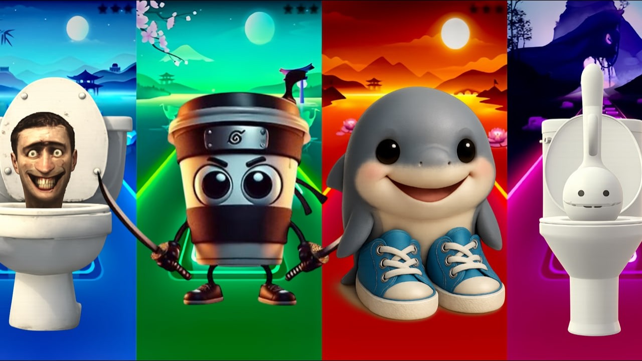 🔥🎵 Skibidi Toilet 4️⃣ Cappuccino Assassino 🌟⚡️ | Tralalero Tralala 🎹💥 skibidi toilet otamatone 🌈🎶