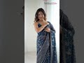 Georgette Foil Print Work Classic Saree In Teal
