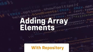 adding array elements