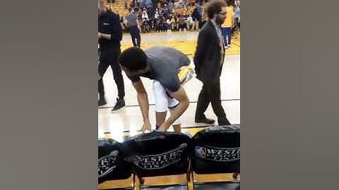 Sights & Sounds from Oracle - Warriors pregame routines, OKC Thunder Game 7: "letsgowarriors" Snap