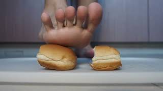 Preview 076 Crushing Bread With My Bare Feet