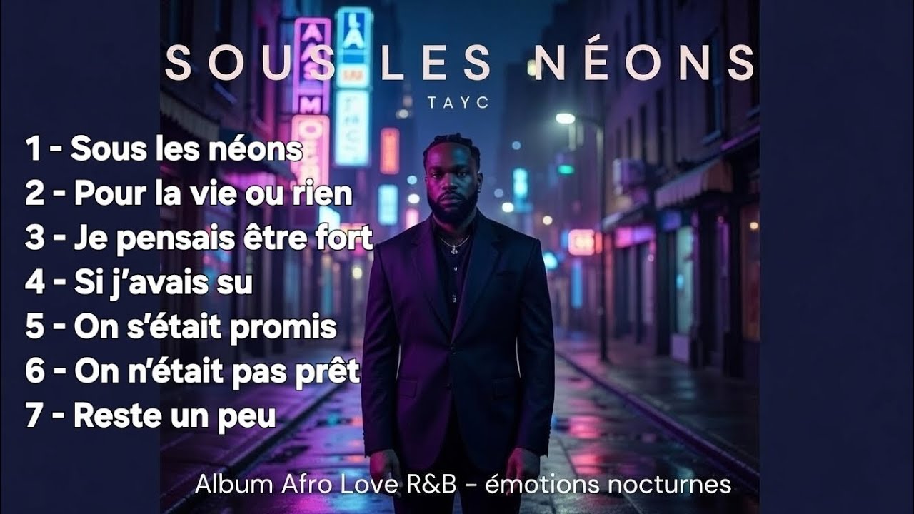 TAYC - Nouvel  ALBUM  Sous les néons | Afro Love R&B – Amour, nuit & regrets