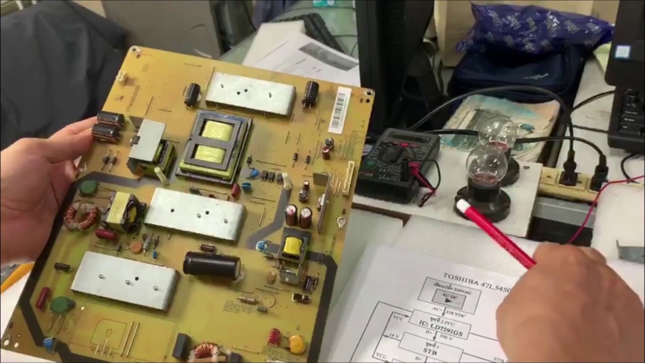 แนวทางซ่อม TOSHIBA 47L5450VT เปิดไม่ติด ไม่ติดสแตนบาย ตอน 2