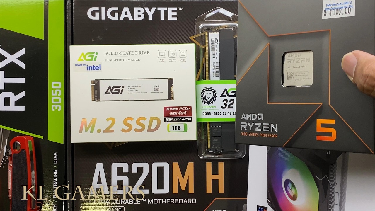 AMD Ryzen 5 7600X GIGABYTE A620M H ASSASSIN x 120 TECWARE AERO M RTX3050 Gaming PC Build